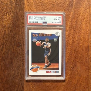 Zion Williamson 2019-20 Panini NBA Hoops Tribute #296 RC PSA 10 GEM MT - Picture 1 of 2