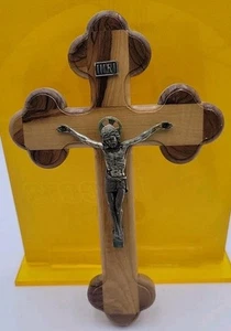 Olivenholz Kruzifix, Wandkreuz zum Hängen aus dem Heiligen Land - Bethlehem, Jerusalem - Bild 1 von 6