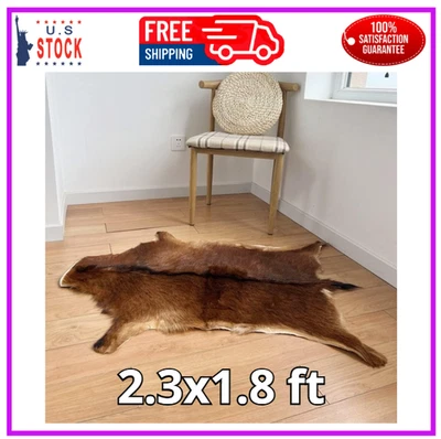 Alfombra de piel de ciervo rojo alfombra de piel de ciervo taxidermia chimenea de piel de ciervo decoración de renos Foto 1 de 4