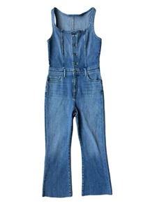 Mono vaquero acampanado corto azul ETICA para mujer talla S nuevo elástico - Imagen 1 de 5