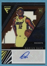 2022-23 PANINI FLUX DARIUS DAYS AUTO AUTOGRAPH RC ROOKIE CARD #FFS-DDY