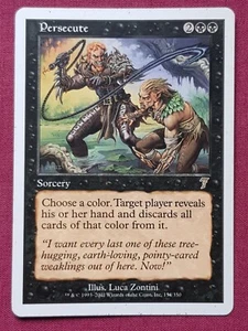 Magic The Gathering 7TH EDITION PERSECUTE black card MTG - Picture 1 of 2