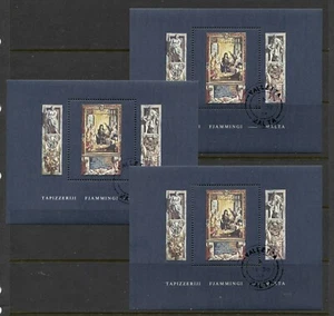 MALTA 1980, ART: RUBENS TAPESTRY Scott 569, lot of 3,  VERY LIGHT USED - Picture 1 of 1