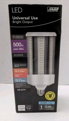 Feit Electric 500-Watt Equivalent Corn Cob E26 LED Light Bulb Daylight - Image 1 of 3