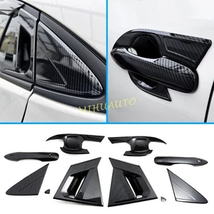 Carbon Fiber Car Front & Rear Door Handle Cover Trims For 2023-2025 Toyota Prius - Picture 1 of 12