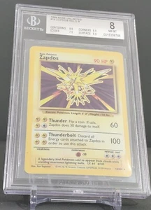 1999 Zapdos BGS 8 Pokemon Base Set Unlimited Holo Rare #16 - Picture 1 of 2