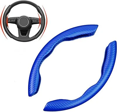 2x Carbon Fiber Universal Car Steering Wheel Booster Cover Non-Slip Accessories - Image 1 of 4