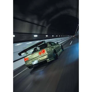 Nissan GT-R R34 Skyline High Resolution Car Poster #026 - Picture 1 of 14