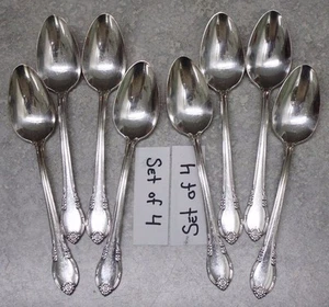 ROGERS set of 4 TEASPOONS 1847 REMEMBRANCE Vintage 1948 Silverplate Buy p to 12 - Picture 1 of 8