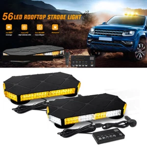 14" 56-LED Strobe Light Car Truck Rooftop Emergency Safety Warning Flash Beacon - Bild 1 von 25