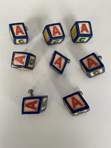 lot of 8 child wooden dresser drawer pulls - Picture 1 of 4