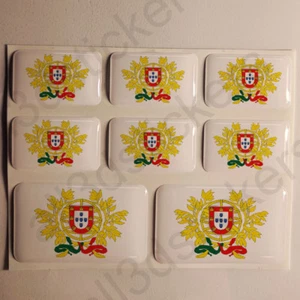 Autocollant Portugal Armoiries Portugal Blason 3D Résine Adhésif Autocollants - Picture 1 of 1
