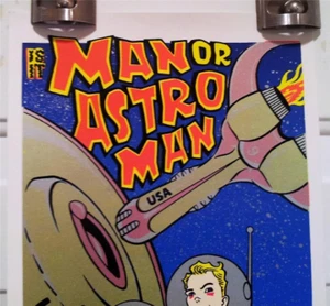 Póster de concierto MAN o ASTRO MAN Chuck Sperry psíquica bujía número limitado firmado - Imagen 1 de 6