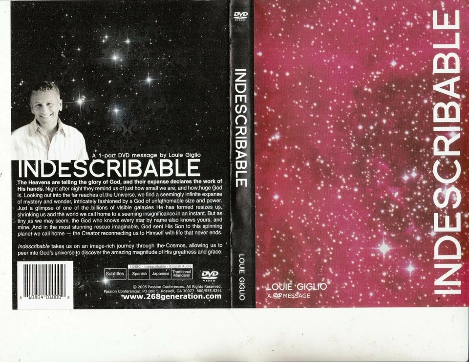 Indescribable-Louie Giglio-2005 Passion Conferences-Religion PC-DVD - Image 1 of 1