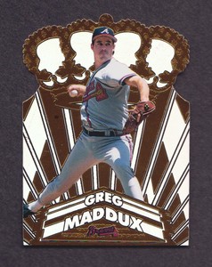 1998 Pacific Baseball Gold Crown Die Cut #2 Greg Maddux Atlanta Braves