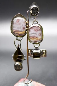 1970's Linda Kaye-Moses Earrings - “ Audacious, Unruly Jewelry ” - Picture 1 of 17