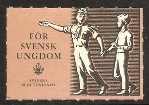 Boy Scout Poster Stamp from Sweden For Svensk Ungdom - Picture 1 of 1