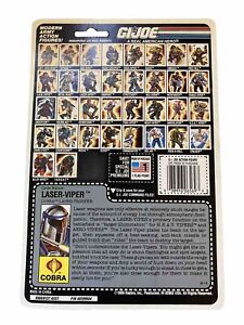 1989 G.I. Joe Cobra enemy Laser-Viper MOC vintage CARDBACK ONLY