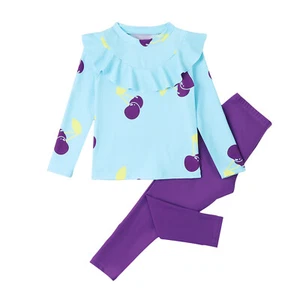 Kids Girls Swimwear UPF 50+ Swimsuits Flounce Printed Beachwear Beach Costume - Picture 1 of 16