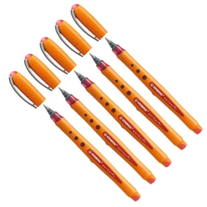5x Stabilo Tintenroller Tintenschreiber worker+ medium 0,5 mm rot 2018/40 - Bild 1 von 5