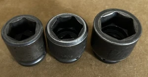 3pcs SHALLOW 3/4" DRIVE 1-5/16", 1-7/16”, 30mm, IMPACT,6POINT, Proto, Williams - Picture 1 of 3
