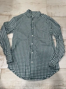 Boys Mens Vineyard Vines Green Plaid Button Down Shirt Youth XL 18 Adult XS EUC - Picture 1 of 3