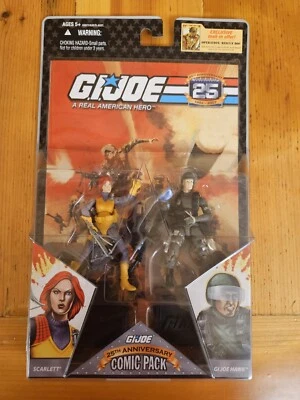 Paquete de 2 cómics de GI JOE 25º SCARLETT/HAWK Operation: Lady Doomsday ¡NUEVO EN PAQUETE! Hasbro  Foto 1 de 2