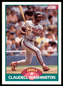 1989 Score Rookie & Traded Claudell Washington California Angels #10T