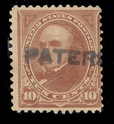 Scott 283   10¢ Daniel Webster Paterson NJ Cancel - Used - Image 1 of 2