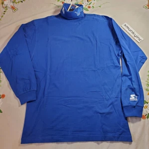NEW Vtg Starter NFL Blue Detroit Lions TurtleNeck Pro Line Shirt Mens Medium - Picture 1 of 16