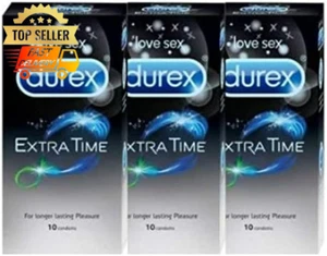 Condoms Extra Time 30 Pack Extended Pleasure 10 Count x3 - Picture 1 of 12