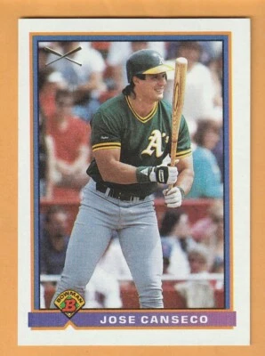 Jose Canseco Oakland A's 1991 Bowman #372 12Q - Image 1 of 2