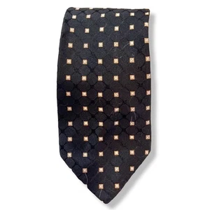Saks Fifth Avenue Silk Neck Tie ~ Black ~ Square - Picture 1 of 7