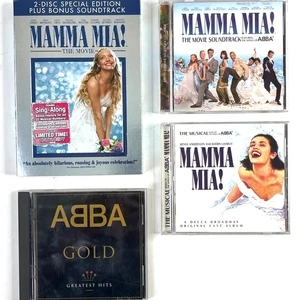 Mamma Mia Stage + Screen Soundtracks + Special DVD Movie + ABBA Hits 4 Item Lot - Picture 1 of 5