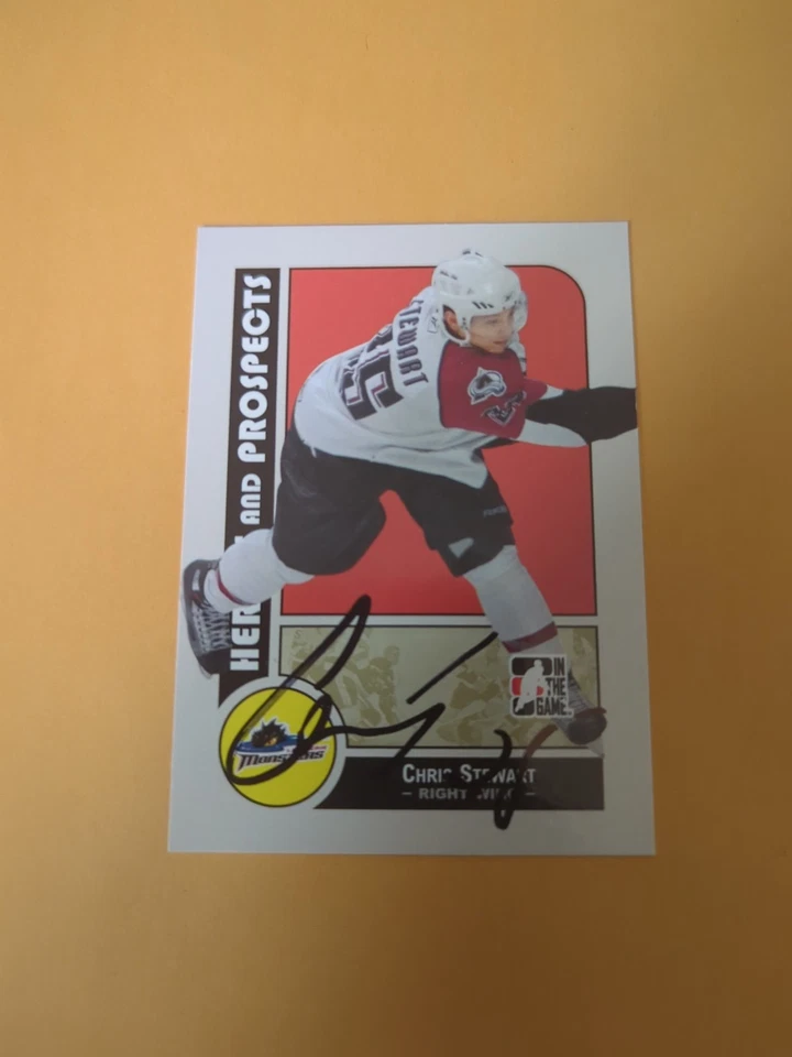 Chris Stewart Signed Lake Erie Monsters AHL Card Colorado Avalanche Foto 1 de 2