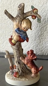 Goebel Hummelfigurine “Culprits” 6.75” tall HUM 56/A TMK 5 Germany Boy/Tree/Dog - Picture 1 of 6