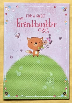 Feliz Páscoa, neta! Cartão de grande formato (+ envelope 5,5x8").  - Imagem 1 de 4