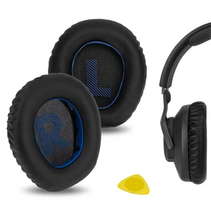 Almohadillas de cuero Geekria Protein para JBL Quantum 100, auriculares (negro azul) - Imagen 1 de 6