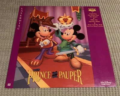 Walt Disney’s The Prince and the Pauper (Laserdisc) MICKEY MOUSE 3 Stories RARE! - Image 1 of 2