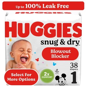 Snug & Dry Baby Diapers, Size 1 (8-14 lbs), 38 Ct (Select for More Options) - Picture 1 of 14