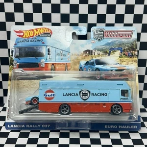 🔥 Hot Wheels Gulf Premium Team Transport Lancia Rally 037 / Euro Hauler - Read - Picture 1 of 11