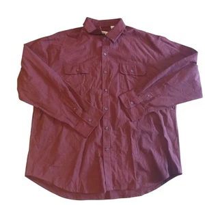 Timberland Herren 2XL Knopfleiste Burgunderrot Weinrot Langarm Schwere Baumwolle - Bild 1 von 9