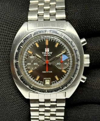 1974 Vintage Tissot Seastar NAVIGATOR Chronograph 40522-1 Valjoux 7734 Watch - Image 1 of 4