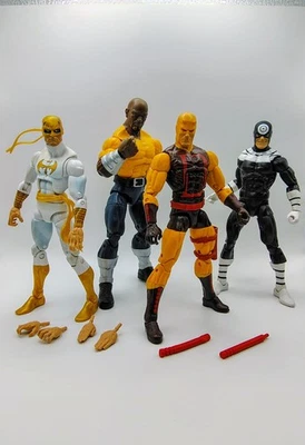 Marvel Legends Defender ¡Lote! Daredevil/Puño de hierro/Jaula/Ojo de buey. Figuras de acción Foto 1 de 4