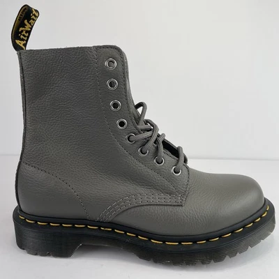 Botas de Combate Dr. Martens Para Mujer 1460 Pascal Virginia Gris Gunmetal Talla 7 NUEVAS Foto 1 de 4