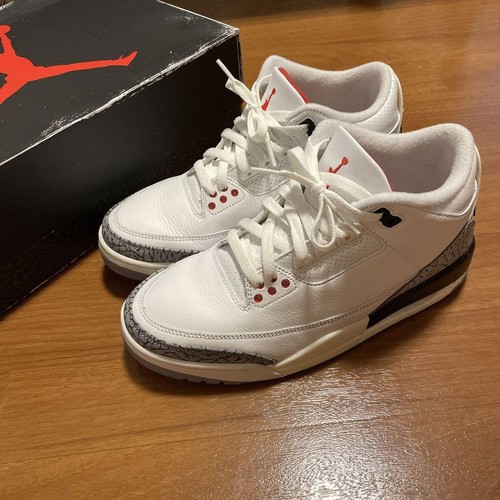 Uomo 8.0US Air Jordan 3 Retro Bianco Cemento Rivisitato