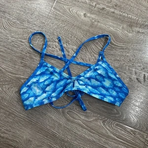 Jolyn Vent Bikini Top L Uluwatu Summer Beach Vacation Travel Tie Strappy Back - Picture 1 of 5