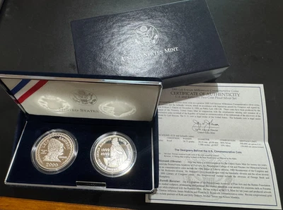 2000-P Leif Ericson Millenium Commemorative Proof Silver Coin Set in OGP & COA - Image 1 of 3