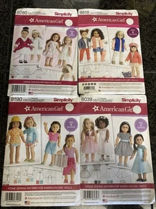 Simplicity 4 LOT American Girl 18" Doll Dress Clothes Sewing Craft Pattern - Picture 1 of 10