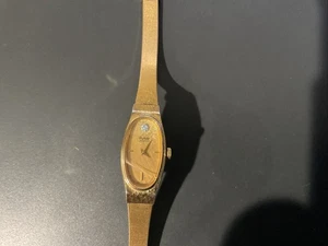 PULSAR y434 5130 goldfarbene Basismetall Lünette Edelstahl Quarz Uhr VINTAGE - Bild 1 von 12